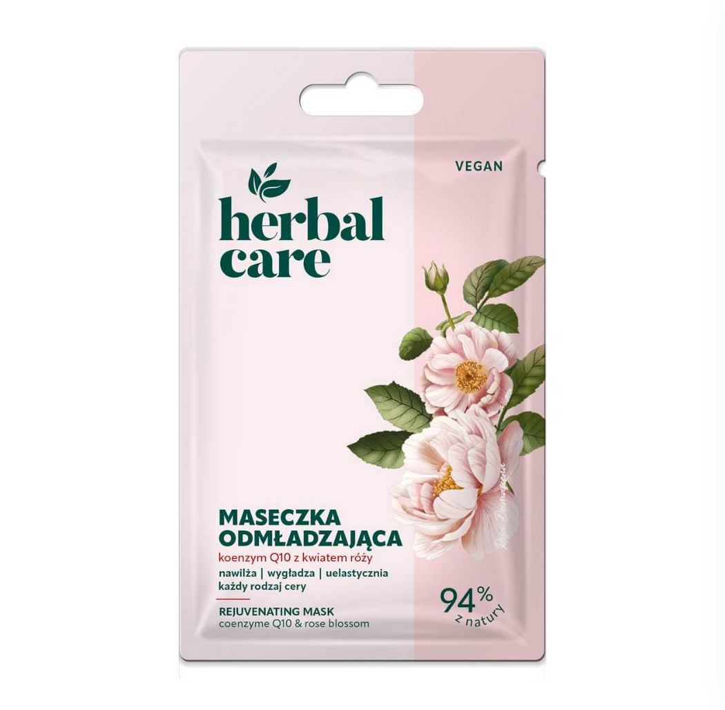 HERBAL CARE Noorendav mask koensüümi Q10 ja roosiõiega 7gr